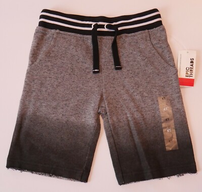 EPIC THREADS BOYS TODLER GREY COTTON BLEND TERRY INNER SHORTS SIZE 4 T NEW