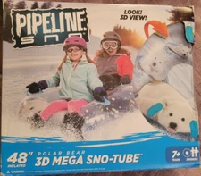 Pipeline Sno 48" Inch Inflated Mega Sno-Tube 3D Polar Bear 2 Riders