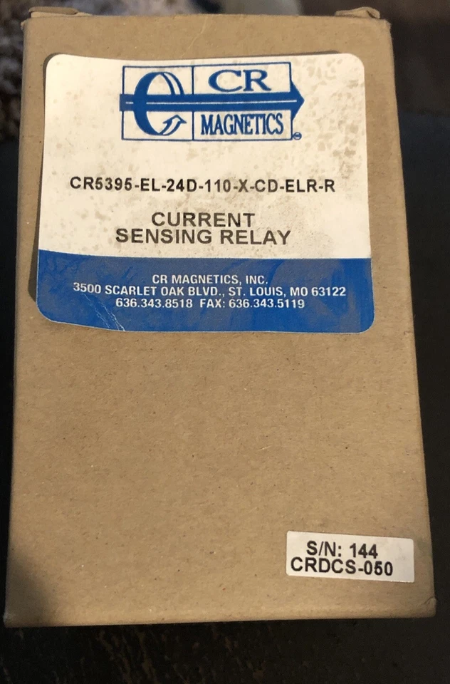 CR MAGNETICS CRDCS-050 SENSING RELAY CR5395-EL-24D-110-X-CD-ELR-R - Image 2 of 3