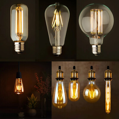 Vintage Filament LED Edison Bulb Dimmable B22 E27 Decorative Industrial Lights