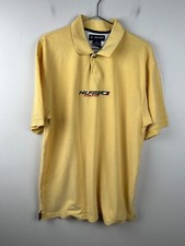 Vintage Tommy Hilfiger Athletics Spell Out Polo Shirt Yellow Short Sleeve XL