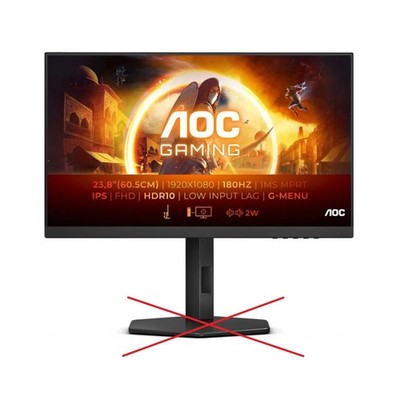 Bildschirm PC Gaming AOC 24 '' Full HD IPS 180Hz 1 Ms Dp 24G4XE Gebraucht No Pied