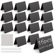 4"x3" Mini Chalkboard Signs Reusable PVC Food Labels for Party Buffet, Birthday
