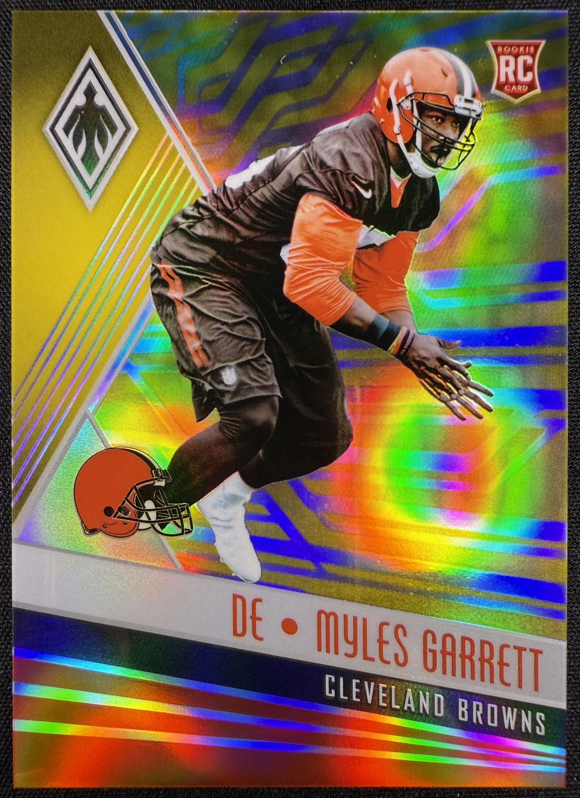 2017 Panini Phoenix #141 Myles Garrett Yellow Prizm Rookie /75