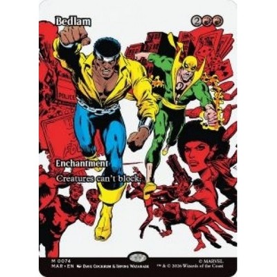 BEDLAM (BORDERLESS) X4 Marvel Universe Magic MTG MINT CARD