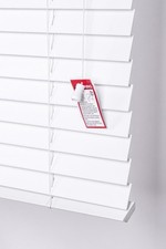 Faux Wood Venetian Blinds 50mm Slats White Wood Wooden Window Blind Easy Fit UK