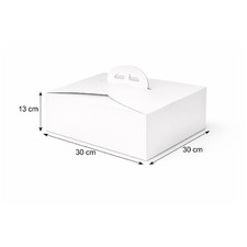 Kuchenbox mit Tragegriff 50er Set 30x30x13cm (1 EUR/Stück)