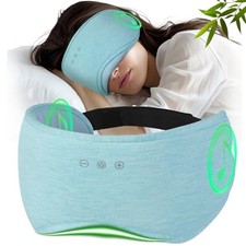 Sleep Headphones with Bluetooth 5.4 Sleep Mask, Bamboo Cotton Music Wireless
