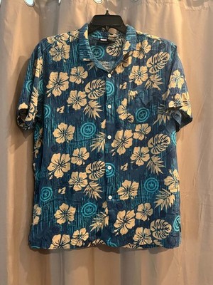 Marvel Captain America Blue Hawaiian Button Down XL Men's Short Sleeve Shirt