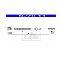 ATE Handbremsseil Hinten FüR Opel Astra G Combo Zafira