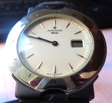 Ältere Quarz AU Junghans Mega Werk 606 defekt zum Restaurieren für Teile