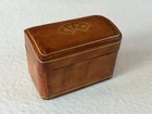 Vintage Italian Calf Leather Playing Card Box with 2 Decks Vintage Playing Cards