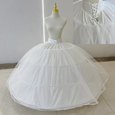 4 HOOP 2 layer Petticoats lace up waist for Wedding prom Quinceanera Gown Slips