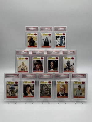 STAR WARS TOPPS Rare 1977 Card Designs - All Graded Gem Mint 10 - Set of All 12