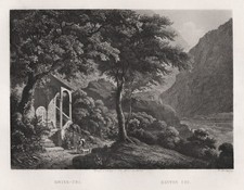 Zwing-Uri Silenen Kanton Uri Schweiz Suisse Switzerland Stahlstich engraving