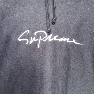 Supreme Classic Script Hooded ー L Supreme Classic Script Hooded Sweatshirt Black L | eBay UK