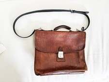 Michael Bianco Vintage Leather Briefcase โ Made in USA Full-grain.