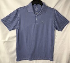 Rhoback Polo Shirt Texas State Pattern Performance Men's M Navy White Golf