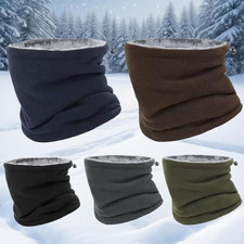 Winter Fleece Warmer Face Mask Scarf Soft Double Layer Thick Neck Gaiter Bandana