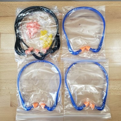 Reusable Banded Ear Plugs Hearing Protection For Work Home Plus Replacements Lot