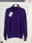 Barrie Women’s 100% Cashmere Roll Turtle Neck Jumper Purple Size 40 Sweater