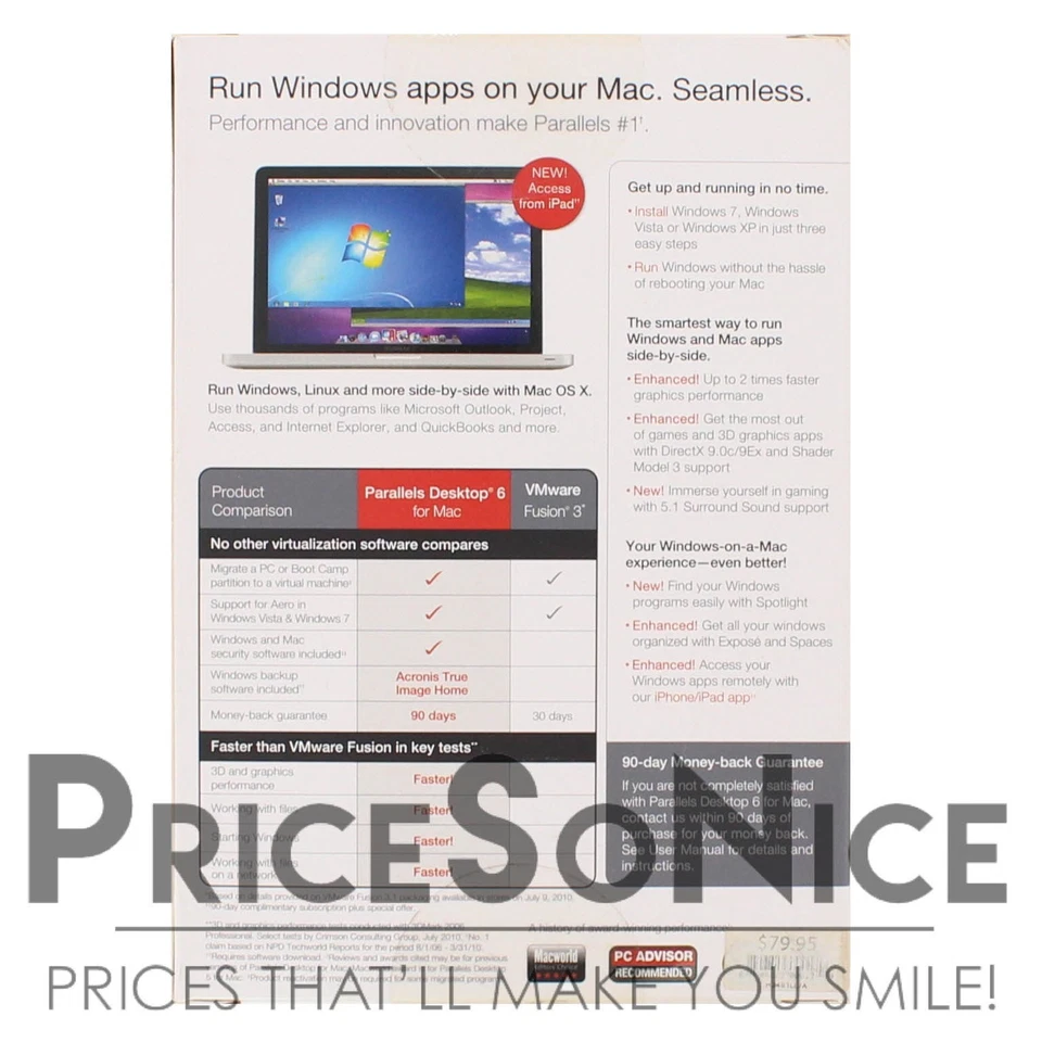 Parallels Desktop 6 for MAc by Parallels Inc in Retail Box for MAC 10.5 OR LATER - Image 2 of 2