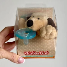 WubbaNub Puppy Dog Pacifier Plush Beige Brown Infant Newborn Gift Baby Shower