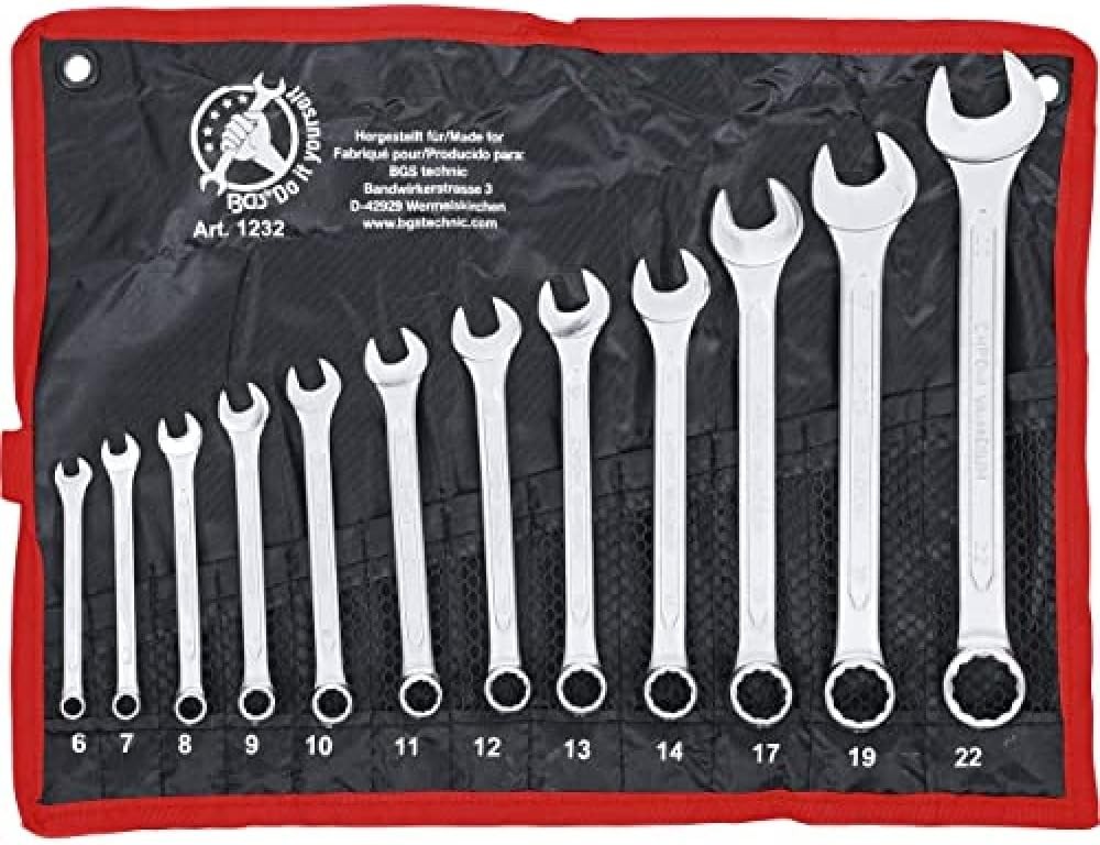 BGS Diy 1232 | Combination Spanner Set | 6 - 22 mm | 12 pcs.
