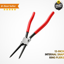 Internal Snap Ring Pliers 13 Inch Straight Jaw Heavy Duty Carbon Steel Large