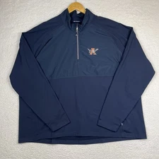 Auburn Tigers Pullover 1/4 Zip Mens 3XL Navy Blue Cutter & Buck Golf SEC Eagle