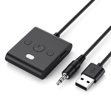 Bluetooth 5.4 AUX Car Adapter Enhanced Connection Noise Cancellation ,Plug
