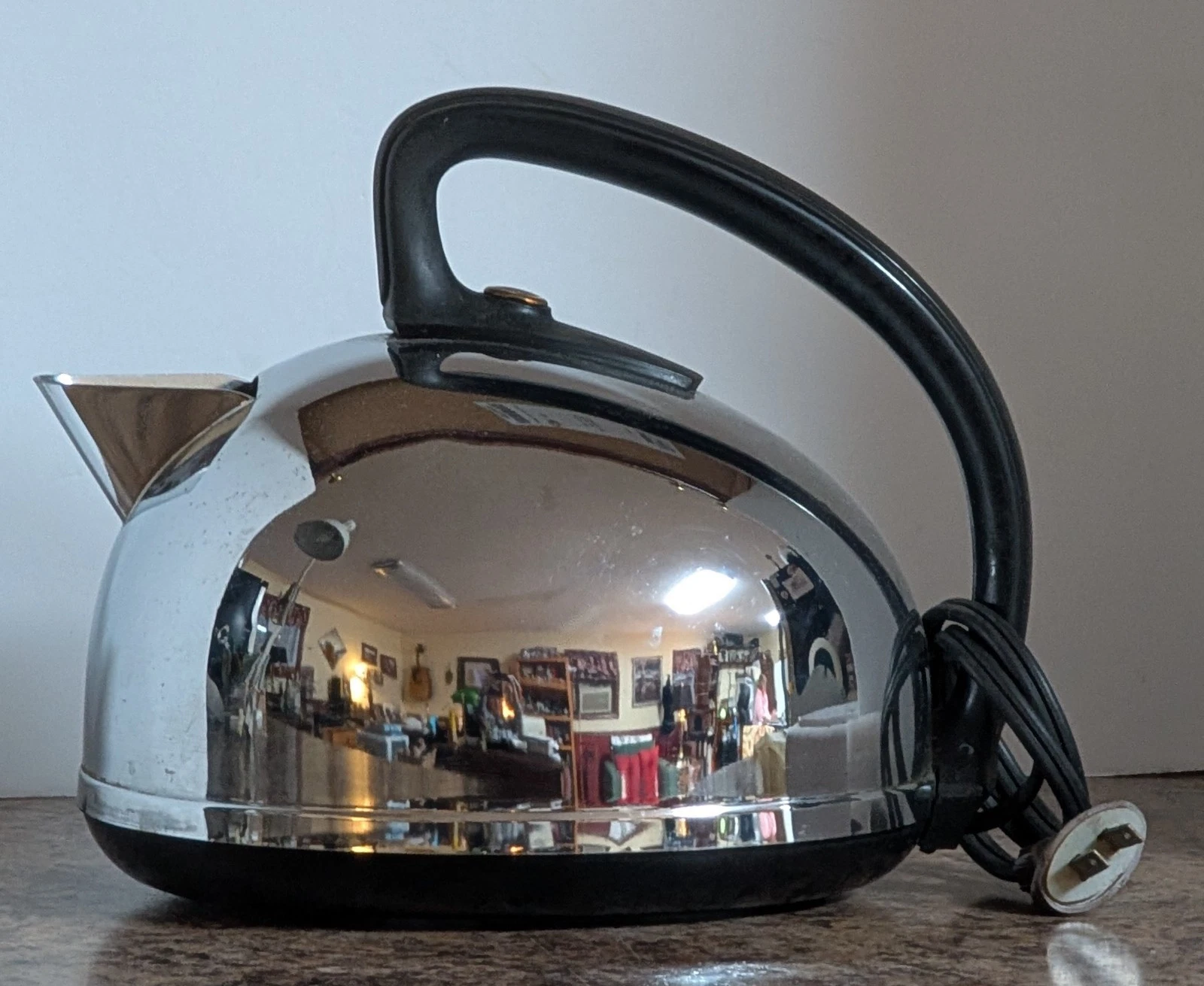 MCM Kettle GE Electric Chrome Water Boiler K51a Works