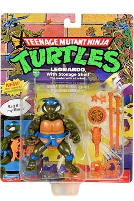 TMNT Leonardo with Storage Shell | Playmates Retro-Figur | Neu & OVP