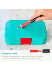 1x  Cleaning Scraper 2-In-1 Sharpening  KitchenTool Stainless Steel Glass Stove