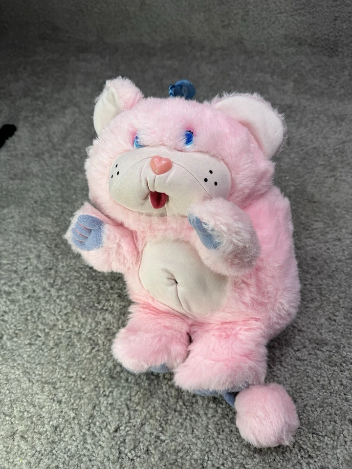 Popples Clone Plush Pink Purple White Taiwan 1980s RARE EUC - Image 3 of 4