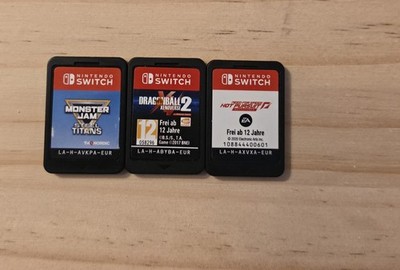 Nintendo Switch, Monster Jam, Dragonball Xenoverse, Need for Speed Hot Pursuit
