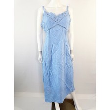 Madewell Powder Blue Midi Linen Dress Size 10 V-Neck Casual Summer Sundress