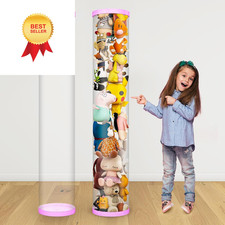 Stuffed Animal Storage Tube,Stuff Organizer,Stuffed Zoo Pink