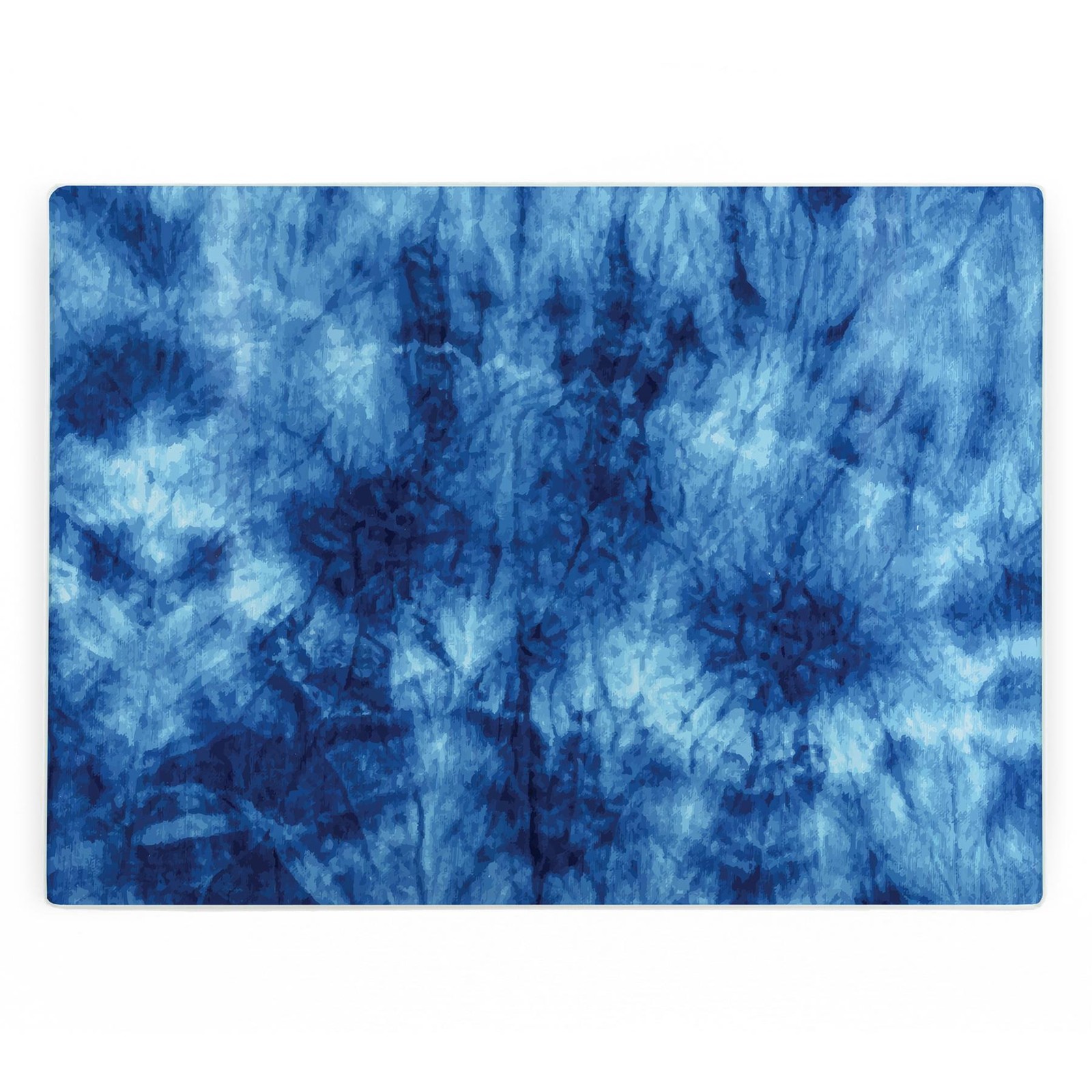 Blue Tie Dye Glass Worktop Protector/Chopping Board - Artistic Kitchen Gifts