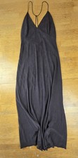 Zara ZW Collection Camisole Dress Dark Brown Midi Maxi Strappy EUR S