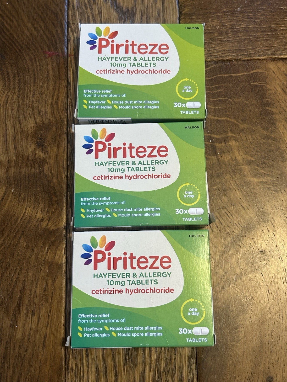 Piriteze Allergy Relief Hayfever Tablets, Antihistamine, 10mg (3X30=)90 Tablets
