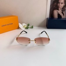 Louis Vuitton Womens Square Sunglasses Gold M...