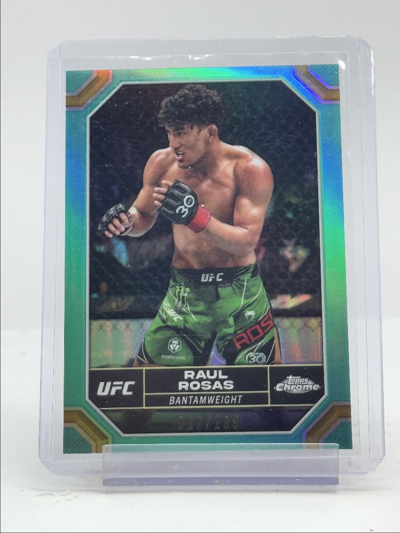 RAUL ROSAS 2024 TOPPS CHROME UFC AQUA REFRACTOR BANTAMWEIGHT /199 Q2681