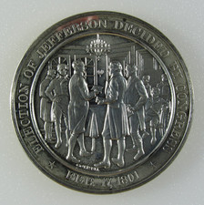 Sterling Silver - U.S. History - 1801 Election of Jefferson - 925 - 41.3 Grams 64.01 per troy oz