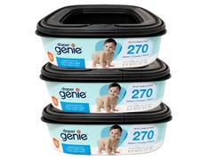 Diaper Genie Jumbo Square Refill Unscented Holds 270 Diapers 3 Pack