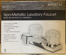 Homewerks Non-Metallic Lavatory Faucet - Chrome Finish Sink Model 0935182