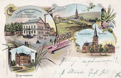 Litho Postcard - Essen Überruhr - 1898