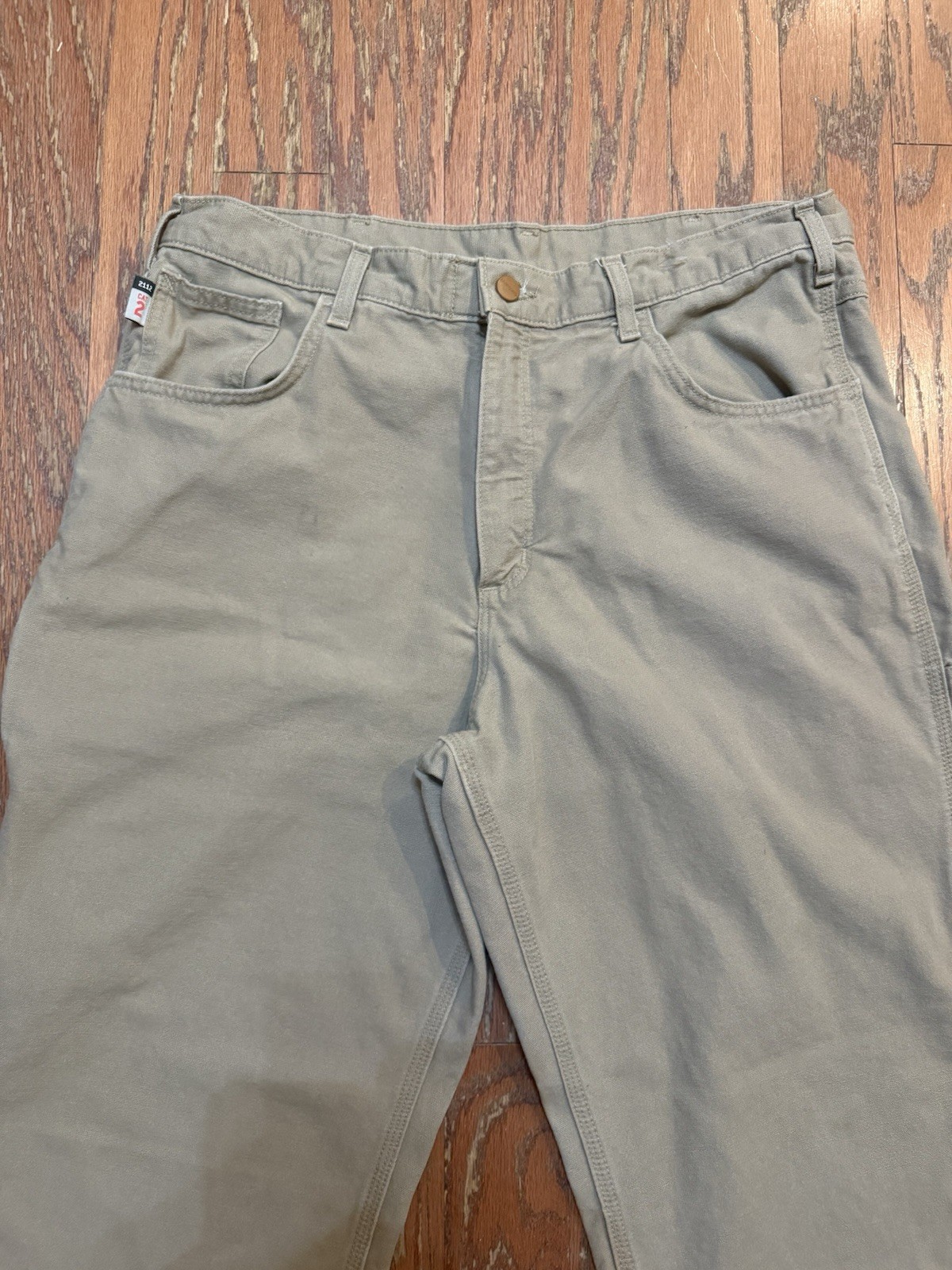 CARHARTT FRB159 GKH Flame Resistant Canvas Loose Fit Dungaree Cargo Pants 36x30. thumbnail 4