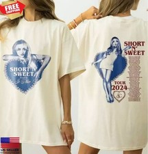 sabrina carpenter short n' sweet tour shirt 2 sides unisex Tshirt