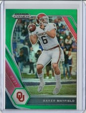 2021 Panini Prizm Draft Picks Baker Mayfield Green Prizm #25 Collegiate 